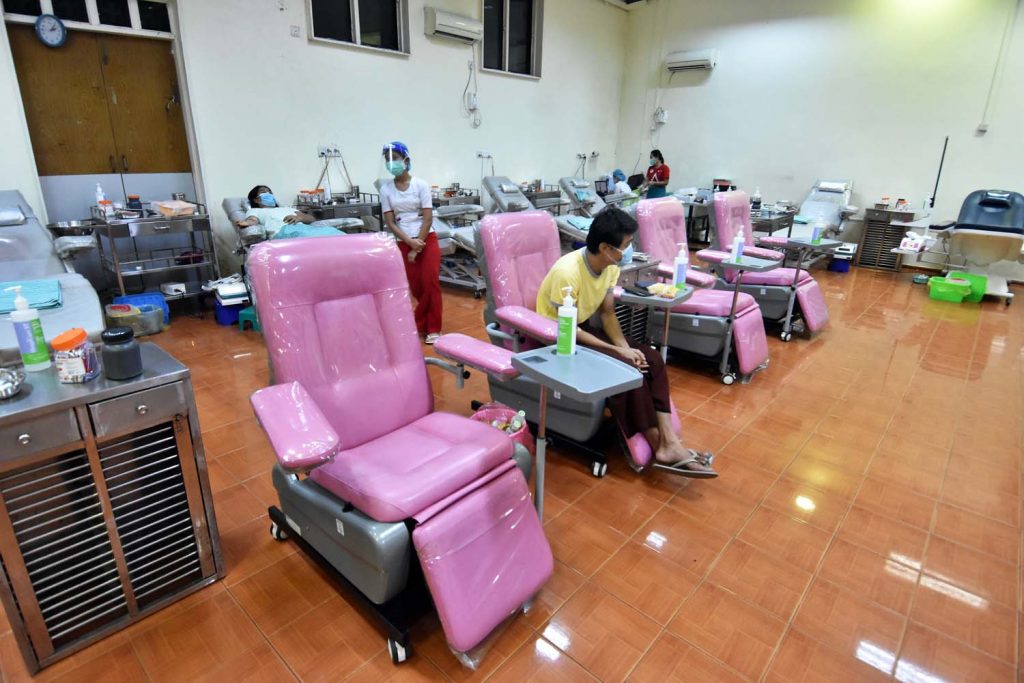 The National Blood Center has introduced a range of measures in response to COVID-19, including online bookings and splitting staff into two teams in case one has to be isolated. (Steve Tickner | Frontier)